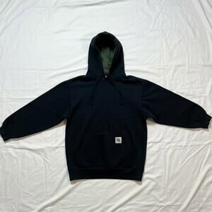 Real Work Wear Relaxed Fit Black Hoodie Sweatshirt Shirt Unisex Mens Small